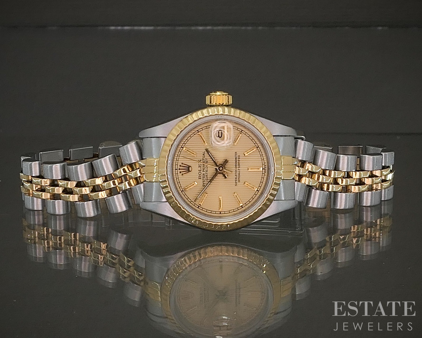 1984 Rolex Datejust 69173 Two Tone Tapestry Dial 26mm Ladies Watch p25289