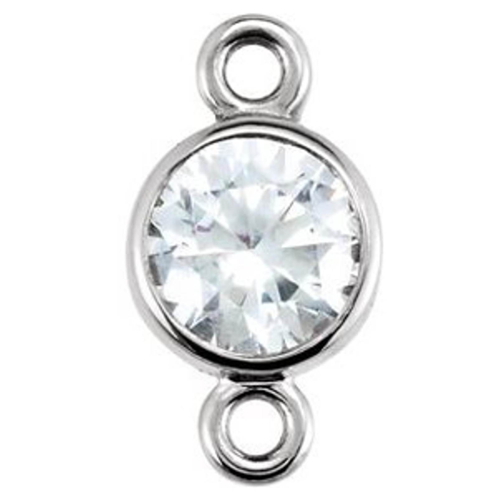 14K Gold Round Micro Bezel Set Link Connector Setting Unset Stone Mount 1.5-4mm
