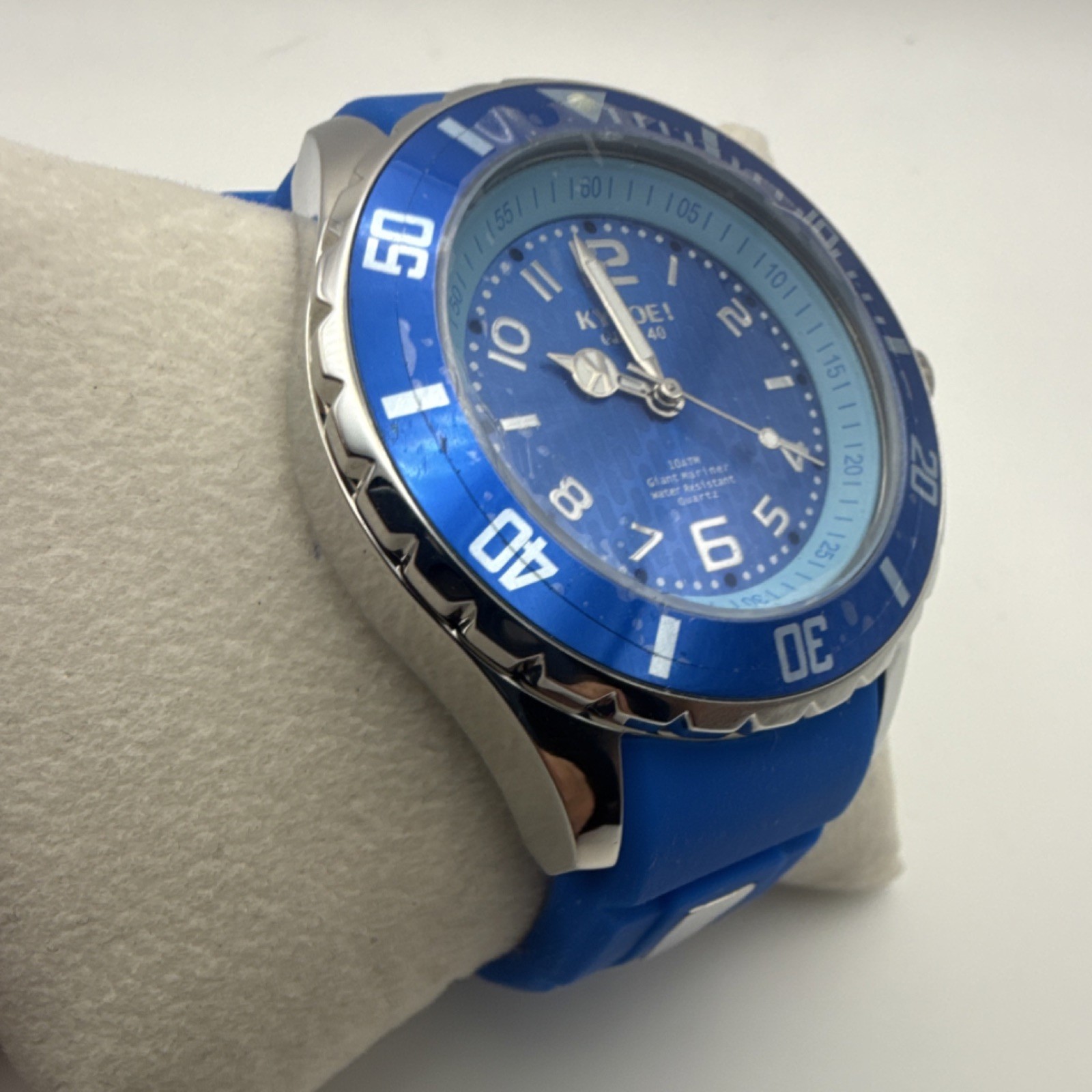 KYBOE! Giant Mariner Giant 40 Blue Dial Blue Silicone Quartz Sport Watch 100M
