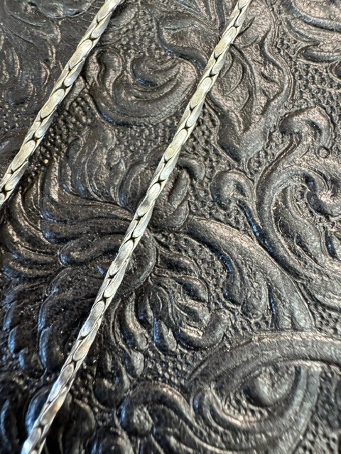 Sterling Silver 925 Herringbone Snake Chain Necklace 18″ Italy Style 5.7g