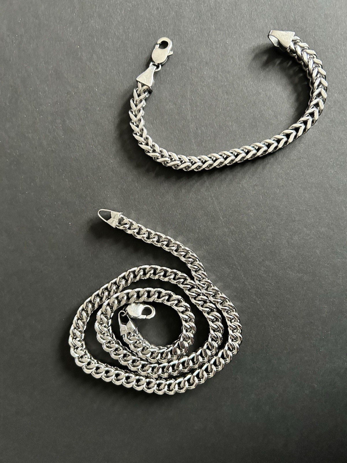 Authentic Jared Men’s Franco Necklace & Bracelet Set Receipt included