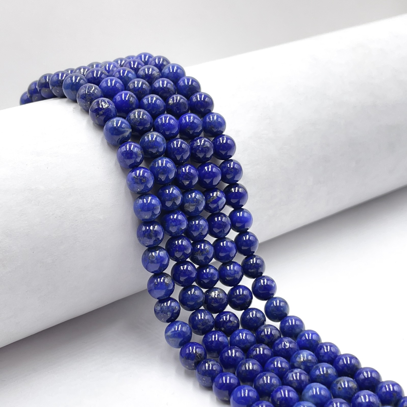 Natural Lapis Lazuli Smooth Round Beads Size 3-3.5mm 15.5” Strand (3-3.5mm)
