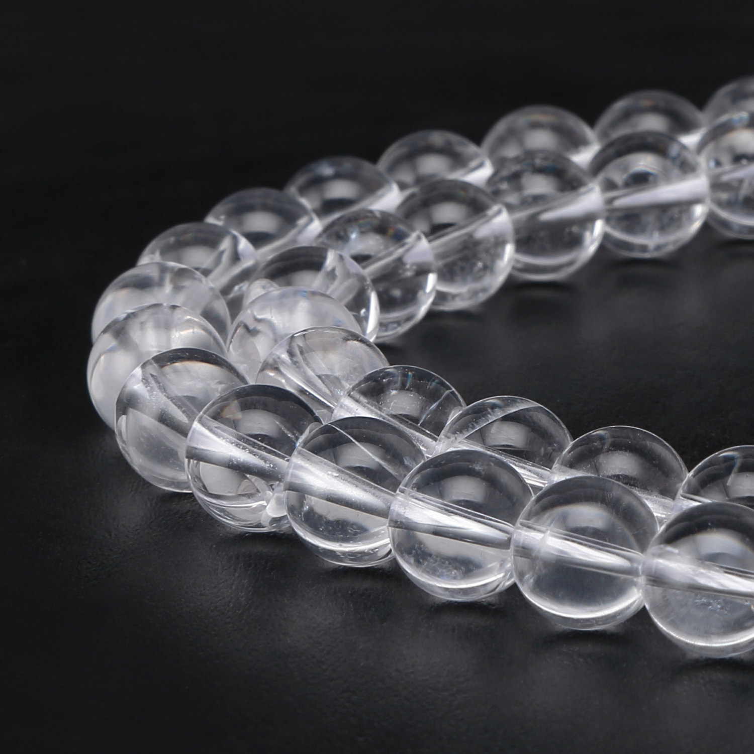 Clear Quartz Smooth Round Beads Size 4mm 6mm 8mm 10mm 12mm 14mm 15.5″ Strand