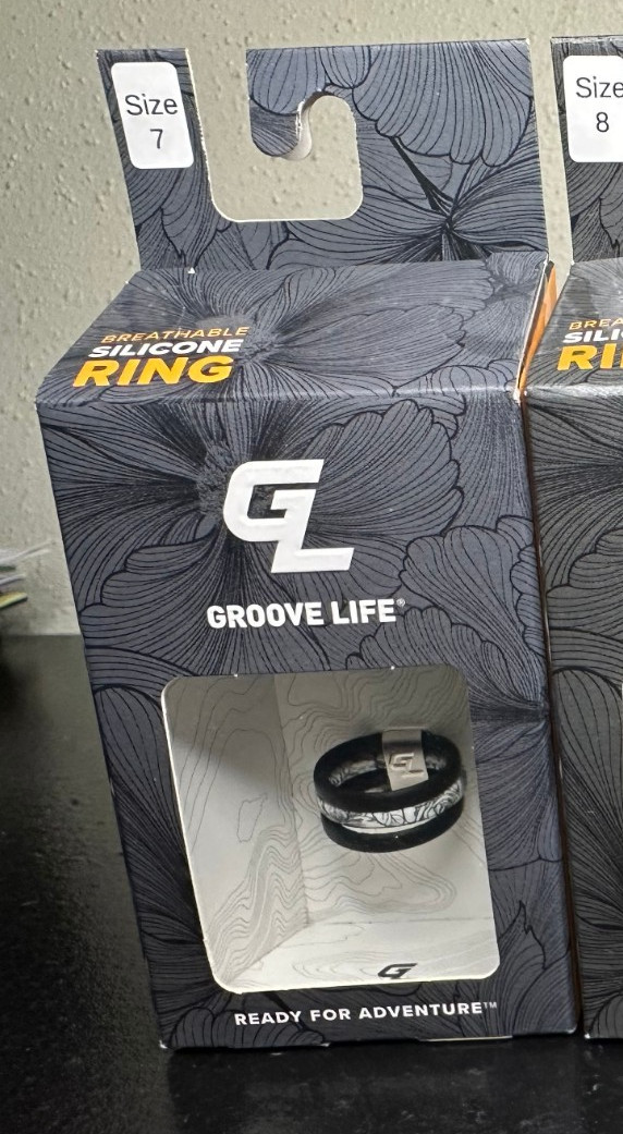 NEW Groove Life STACKABLE ROSE Breathable SILICONE RING Wedding BAND Size 7 & 8
