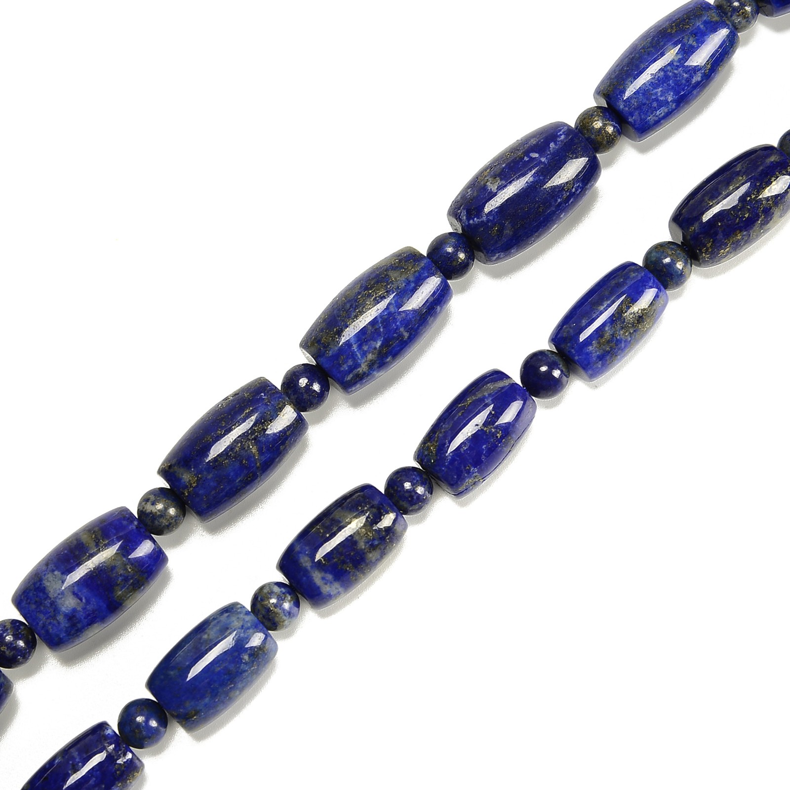 Natural Lapis Graduated Drum Barrel Shape Beads Size 5-15mmx8-25mm 15.5” Strand