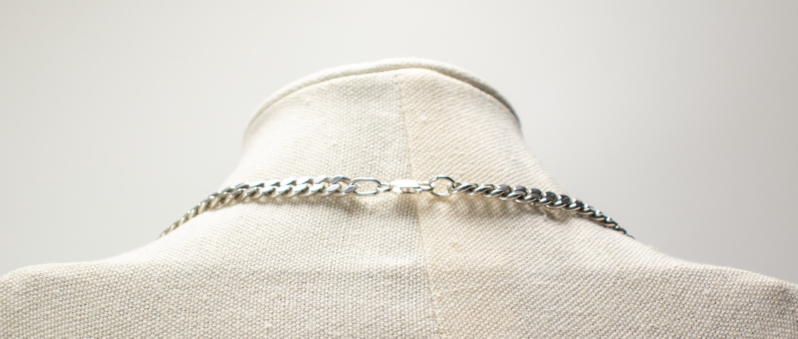 Luxury long silver chain – 620 mm necklace with gourmet link