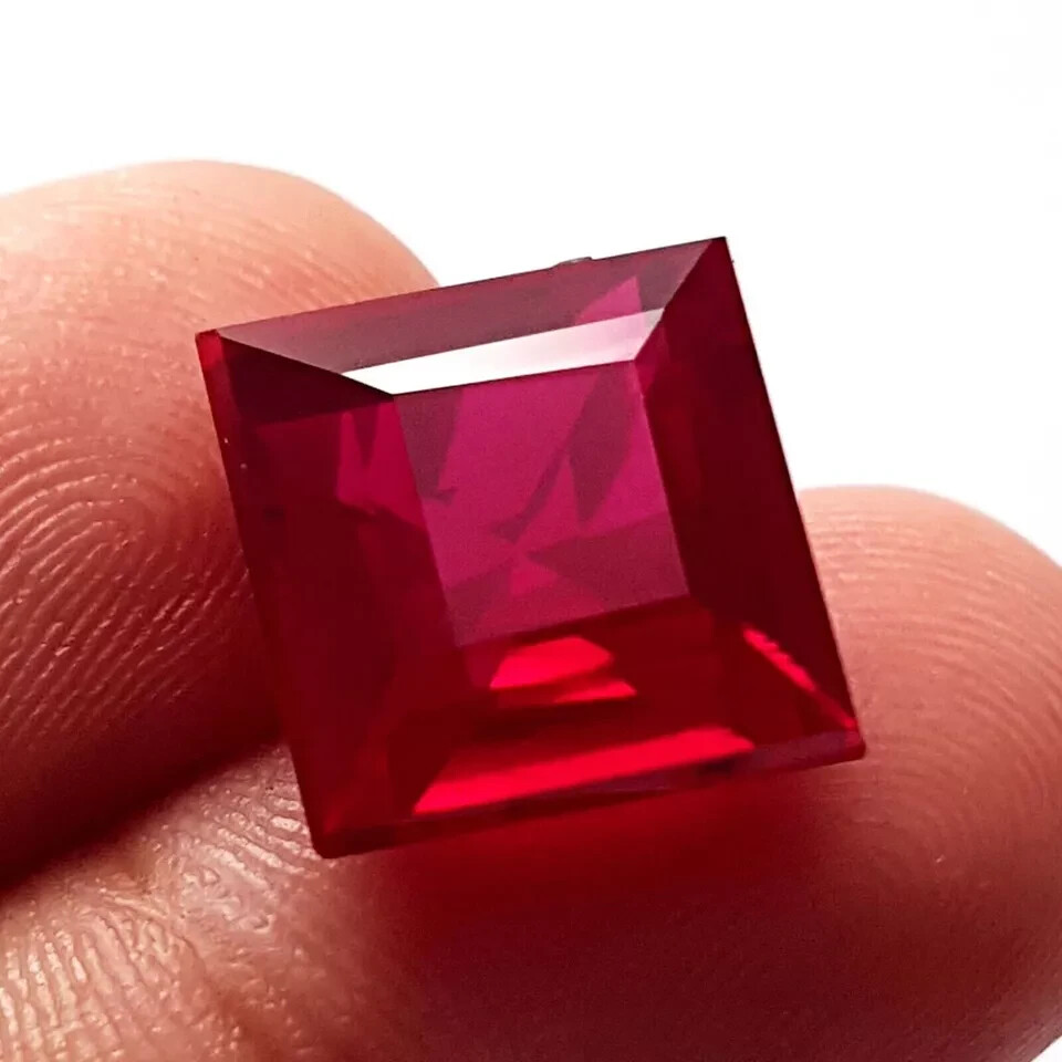 Natural Fabulous Blood Red Ruby 12 Ct Square Cut EGL Certified Loose Gemstone