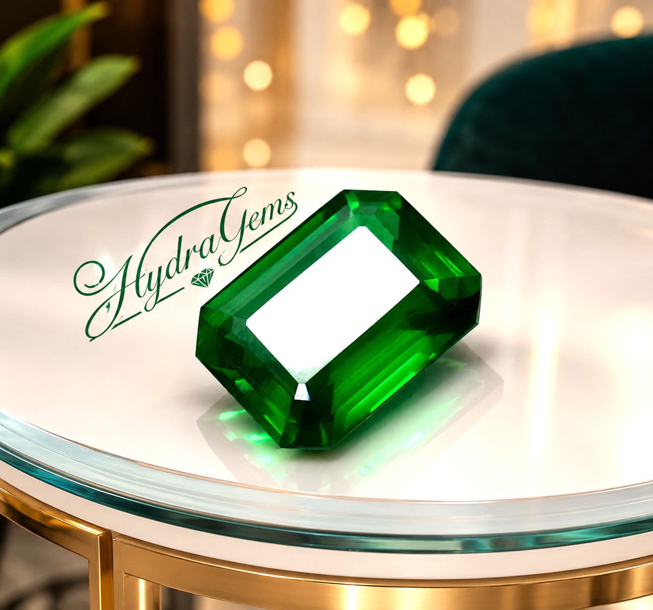 Certified 30 Ct Zambian Natural Vivid Green Emerald Cut Emerald Loose Gemstone