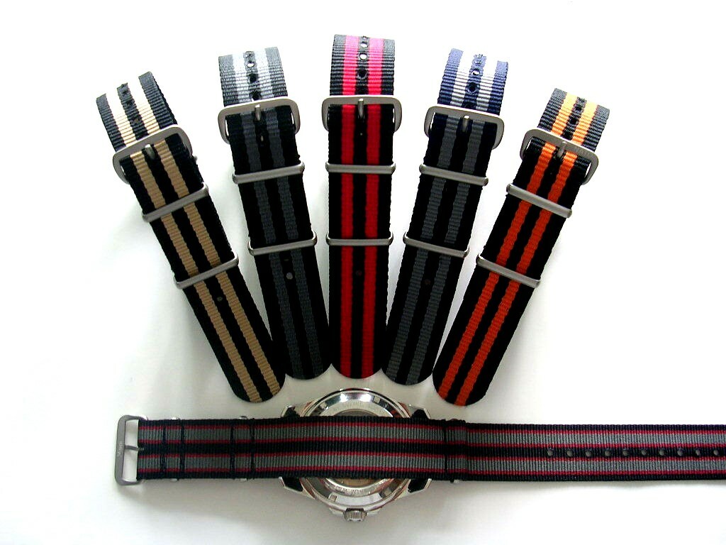 NATO G10 ® Ballistic nylon 2 or 3 pack watch band straps RAF Military IW SUISSE