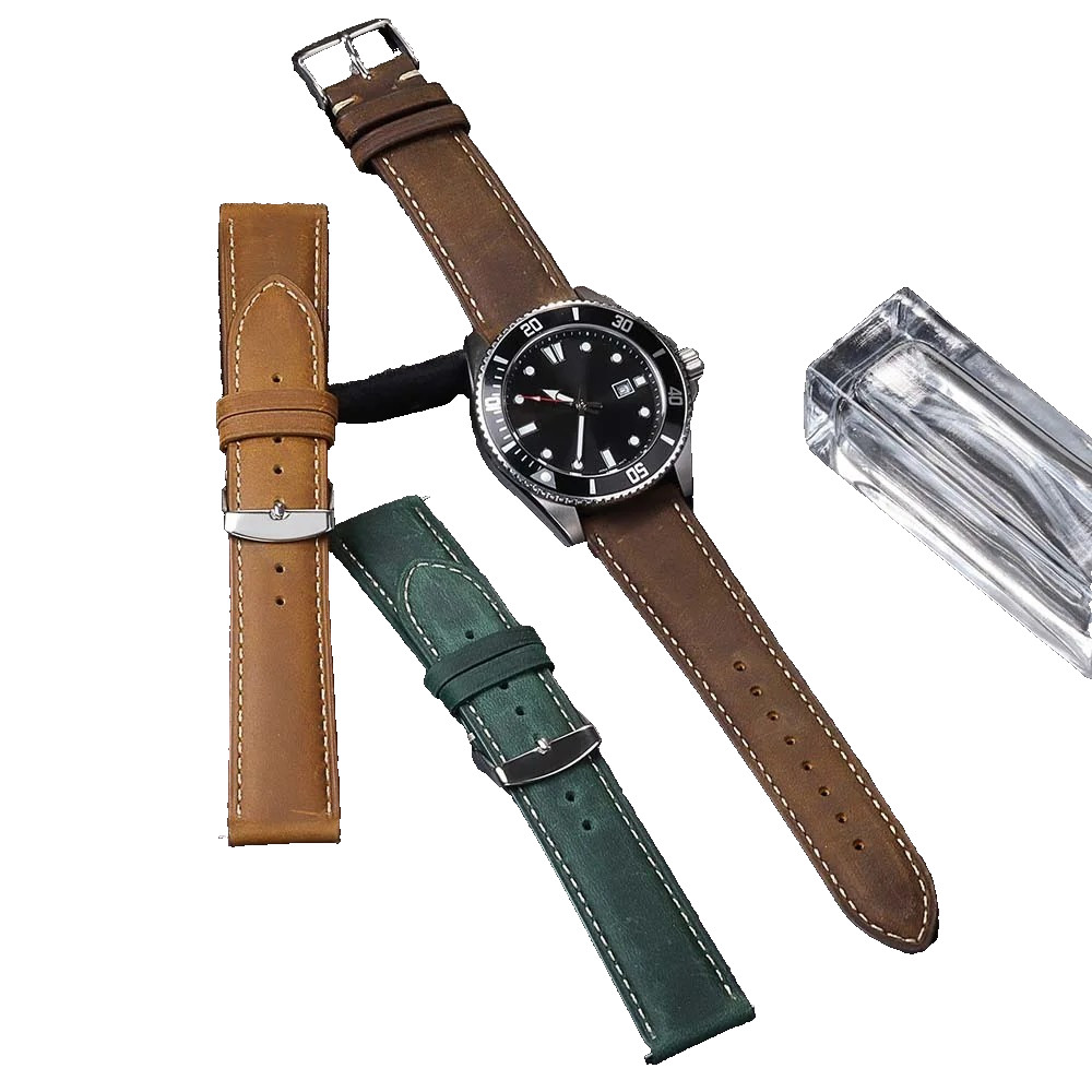 Genuine Calfskin Watch Band 18mm 20mm 22mm Quick Release Leather Strap