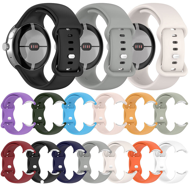 For Google Pixel Watch 3 41/45MM Replacement Strap Silicone Sports Watch Band