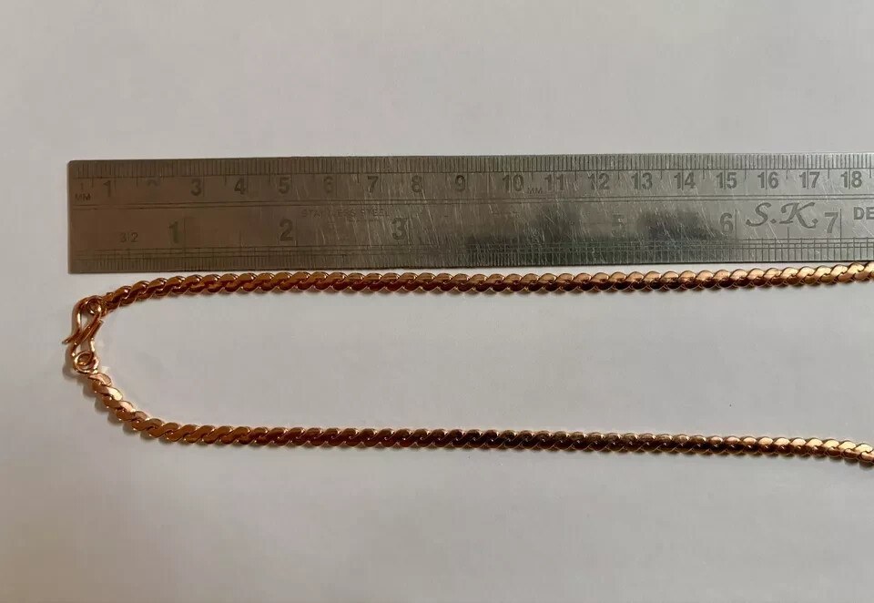 20 inch Pure Copper Serpentine Chain Necklace, Healing Copper Jewelry, Spiritual