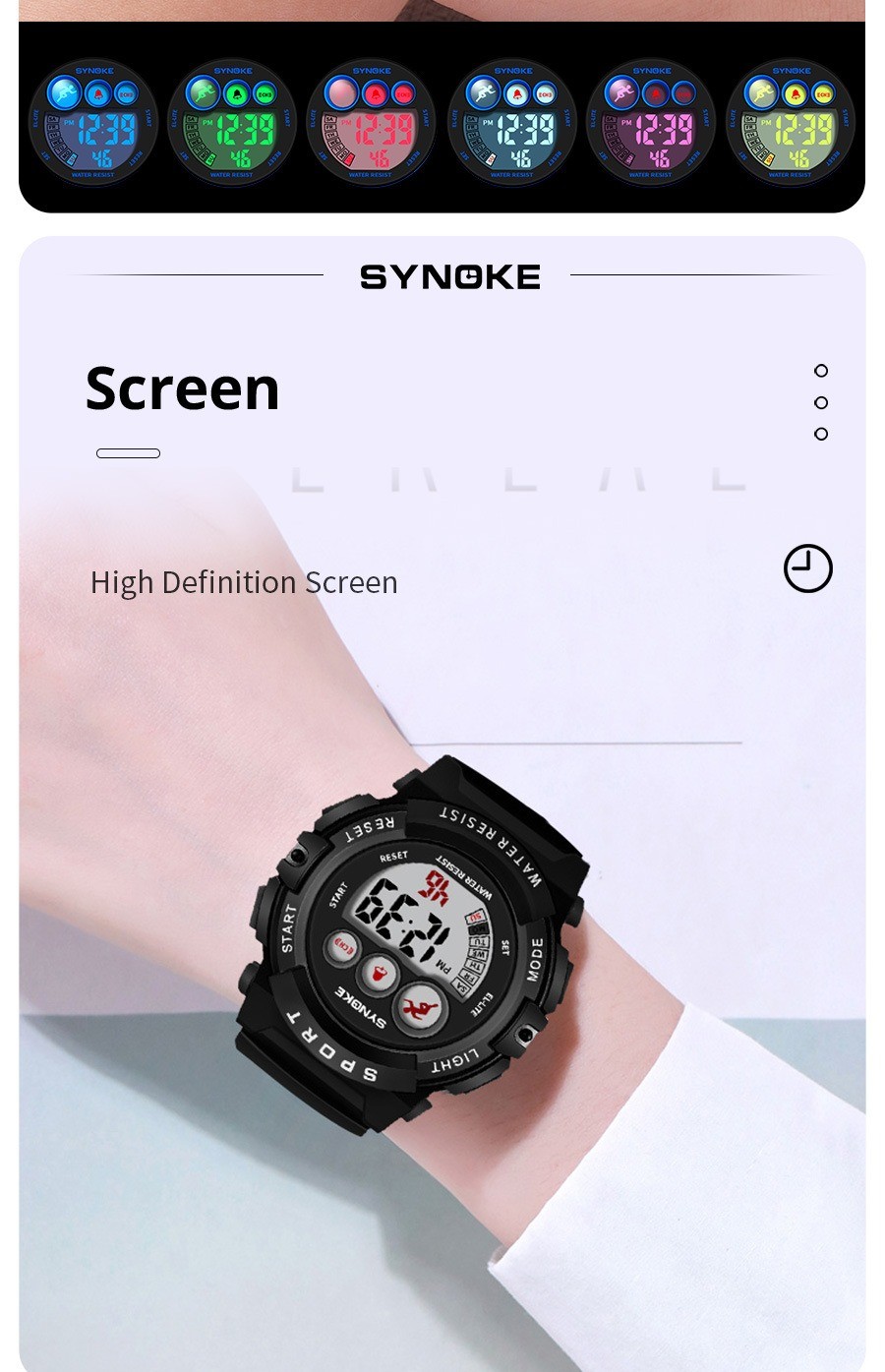 Kids Digital Electronic Watch Waterproof Children Boys Girls Sports LED Watches