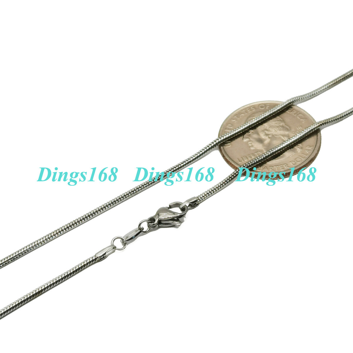 925 Sterling Silver Classic 2mm Wide Snake Chain Necklace 16/17/18/19/20~38 inch