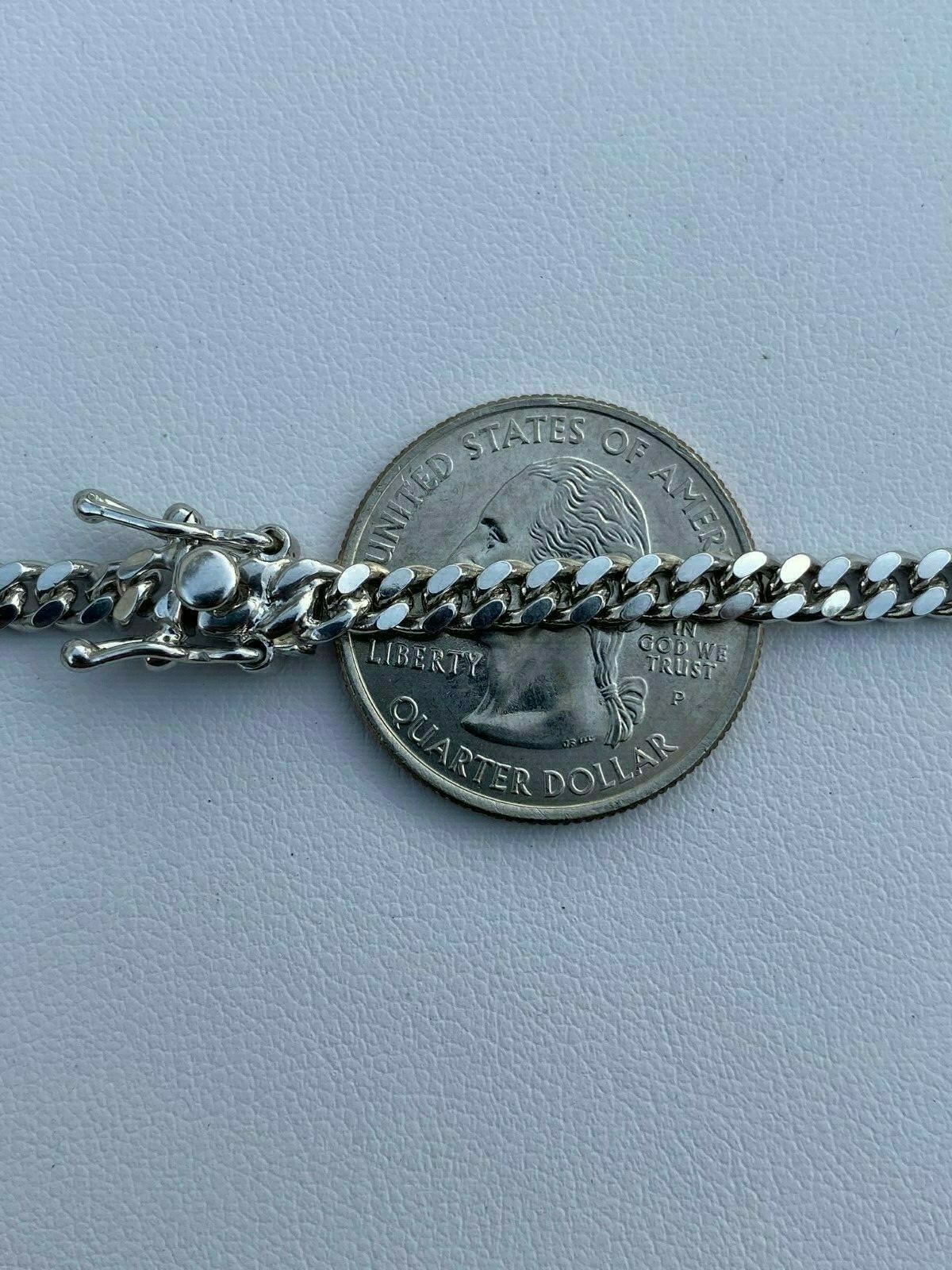 Men’s Miami Cuban Chain Solid 925 Sterling Silver 4mm 18-30″ Box Lock Necklace