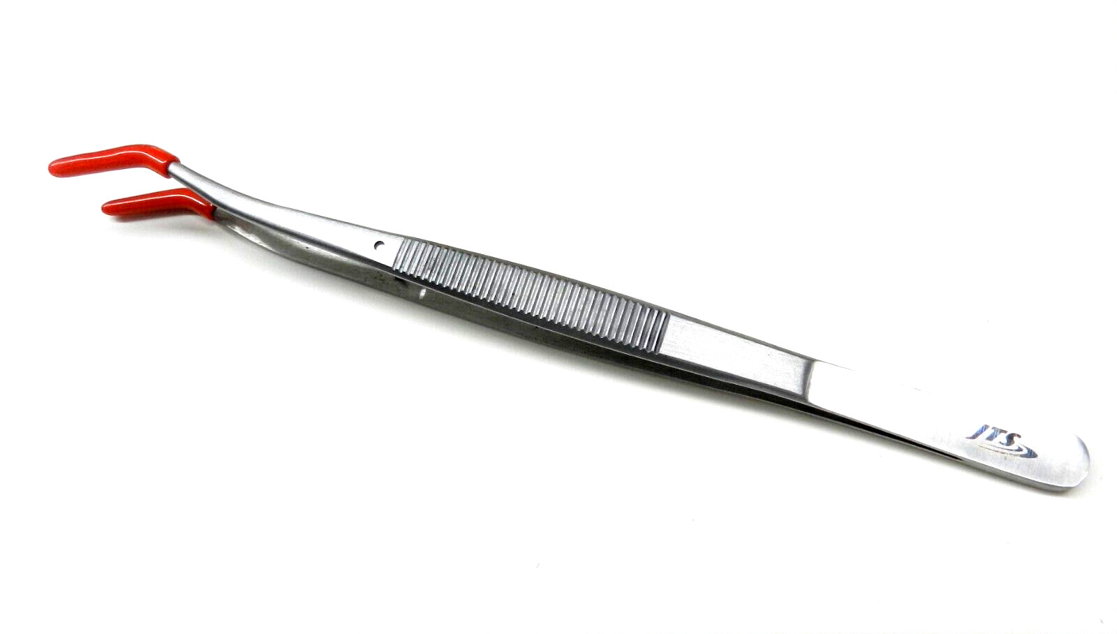 Tweezers Bent Tip 8″ PVC Coated Rubber Tips Jewelry Non Marring Tweezer