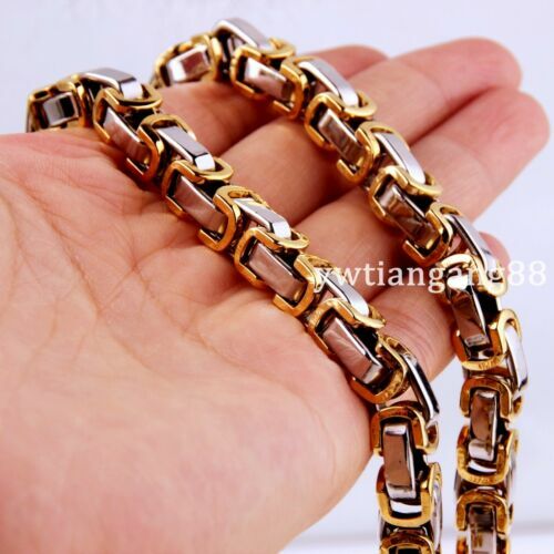5MM Mens Boys Chain Stainless Steel Byzantine Box Link Necklace 18-36inch Gift