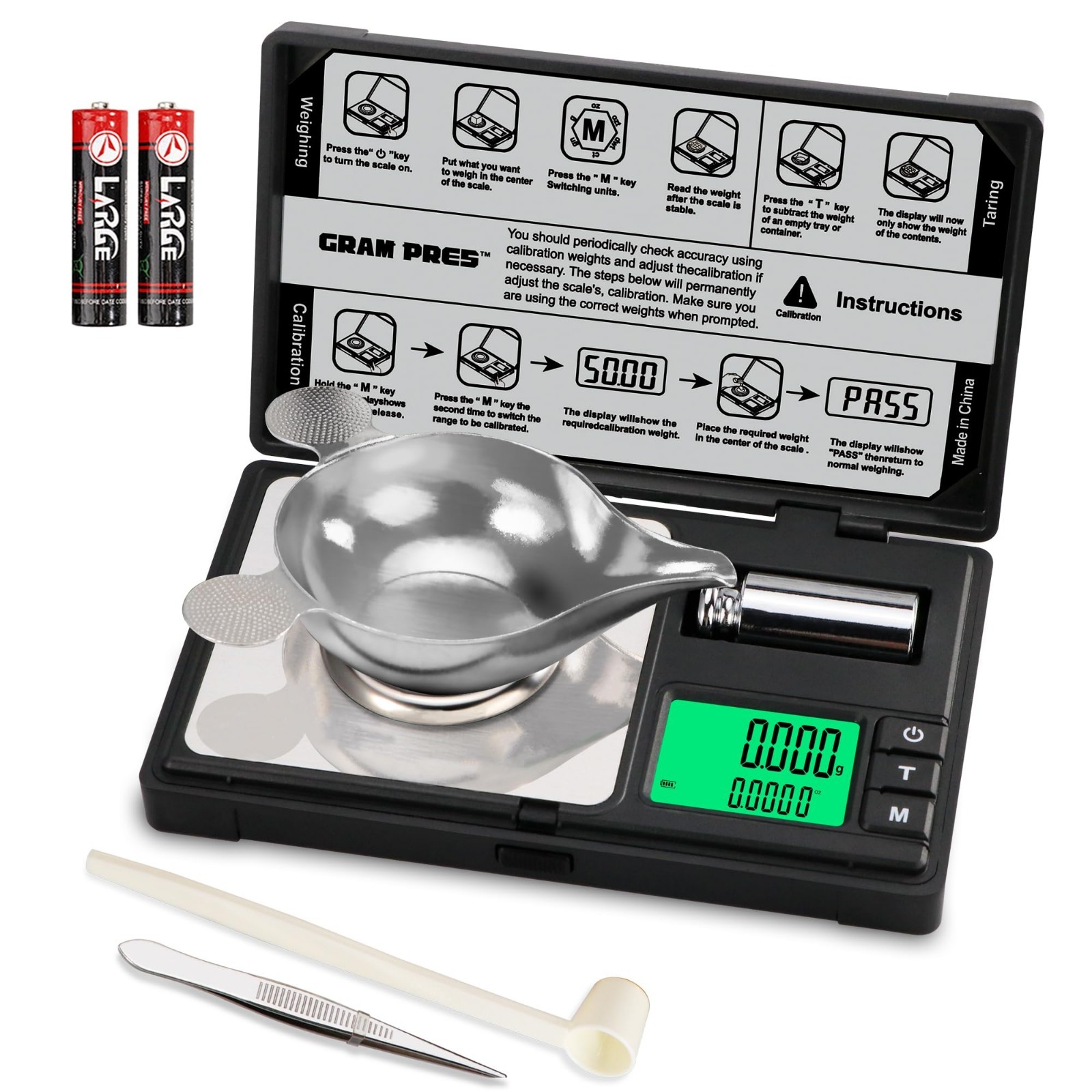 High Precision Mini Pocket Scale 50g x 0.001g for Weighing Powders, Jewelry, Gem