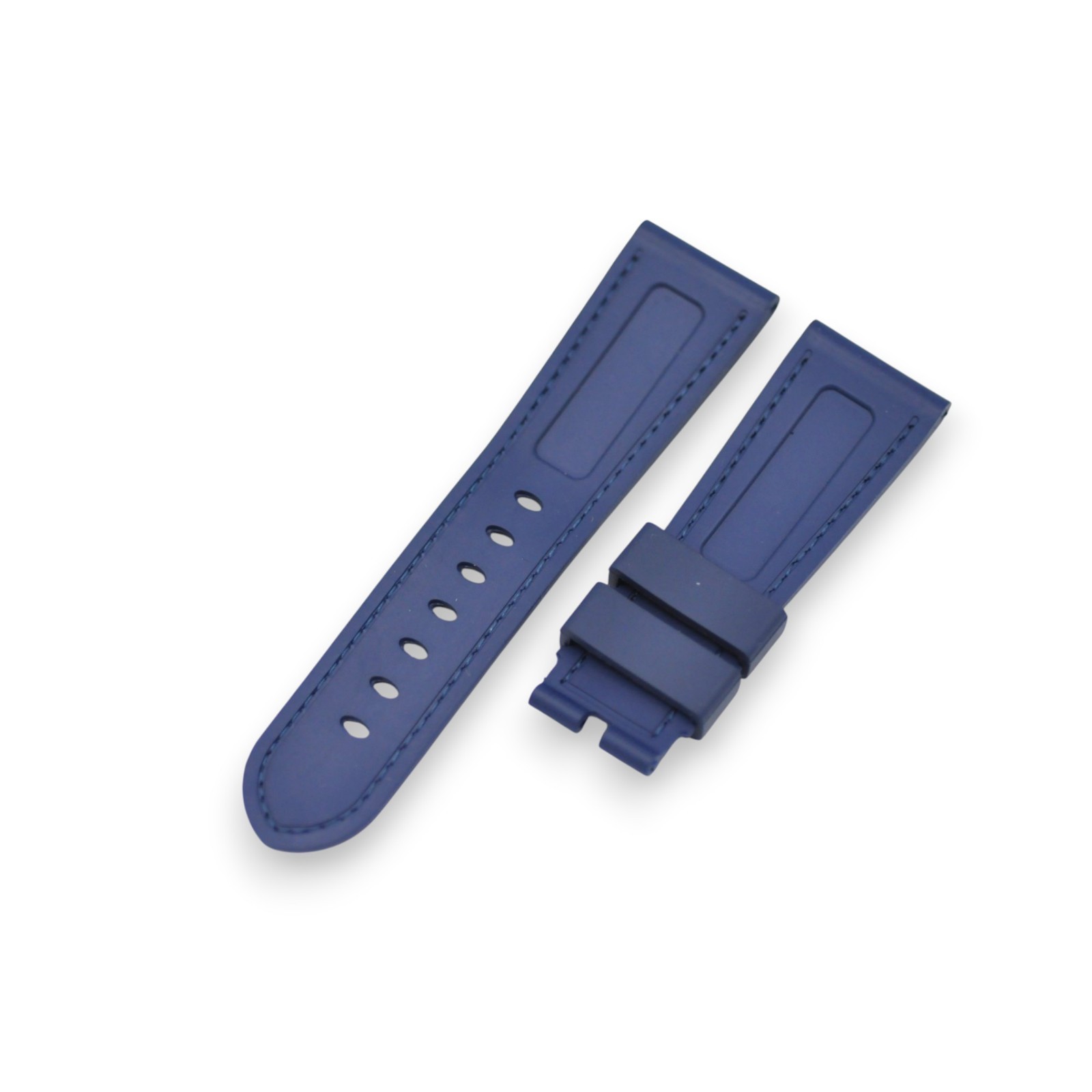 Submersible Luna Rossa 26mm Blue Rubber Watch Strap For Panerai
