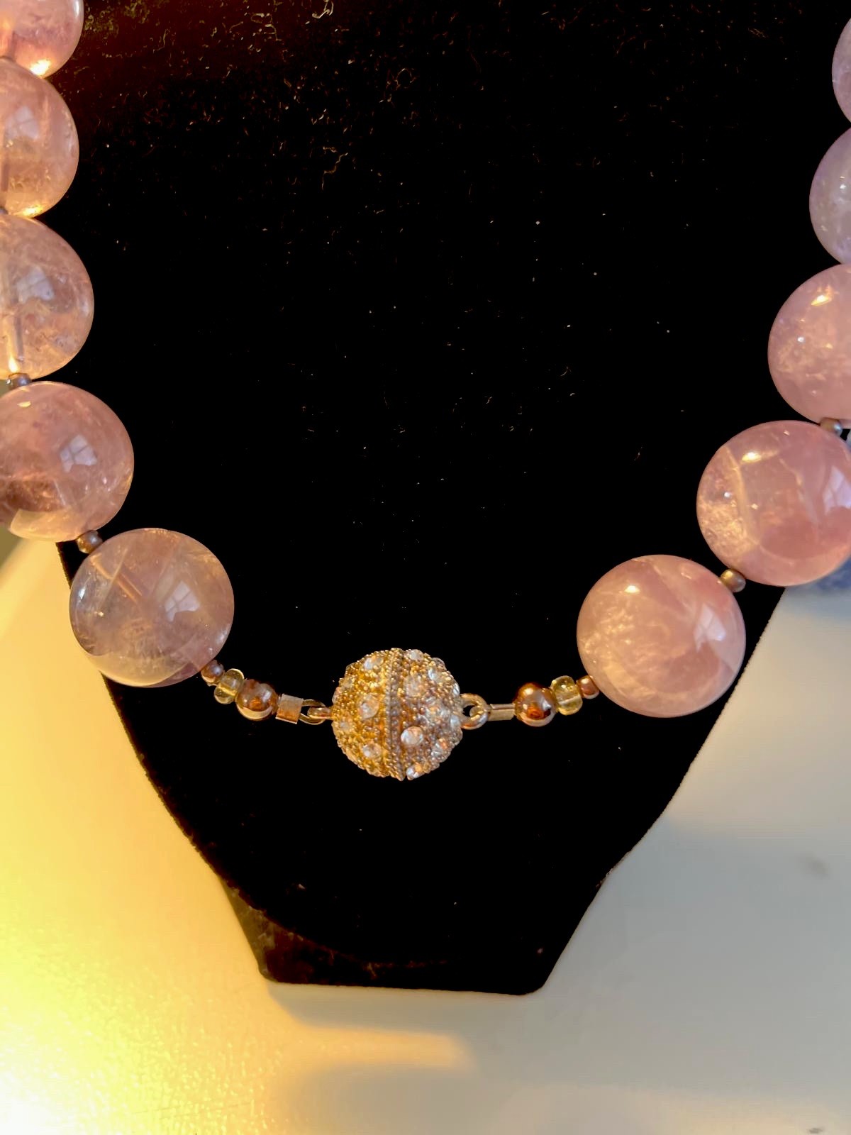 Hand-polished amethyst necklace
