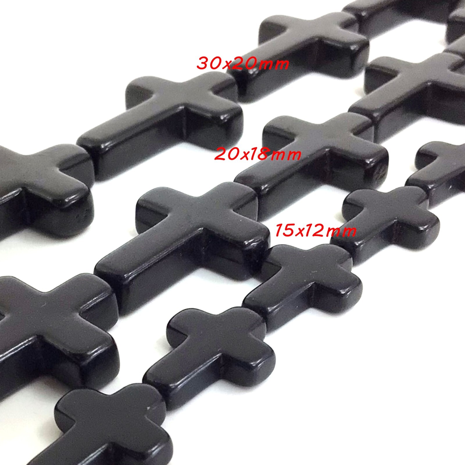 Black Cross Bead Turquoise Howlite Magnesite Cross Loose Beads 15″ Wholesales