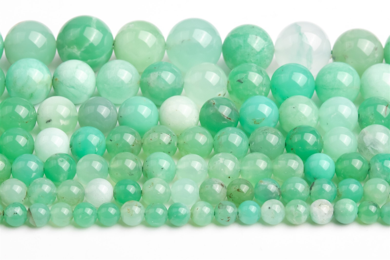 Green Australian Chrysoprase Grade AAA Round Loose Beads 5/6/7/8/9/10/11/12MM
