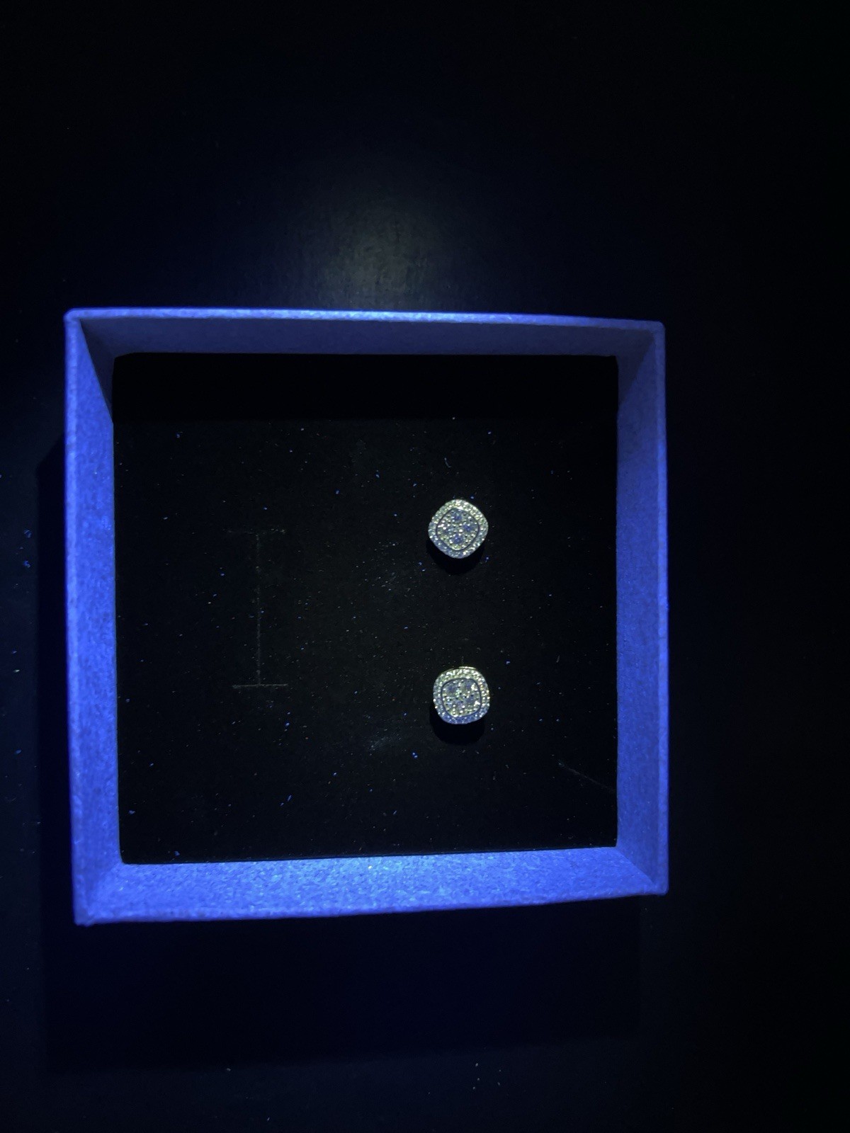 Moissanite Square Stud 925 Sterling Silver Hip Hop Stud Earrings 10mm