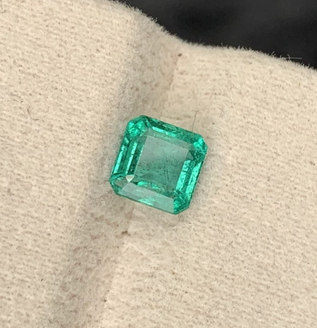 Zambian Emerald Perfect Square Cut 6x6mm Green Loose Gemstone Slightly Included