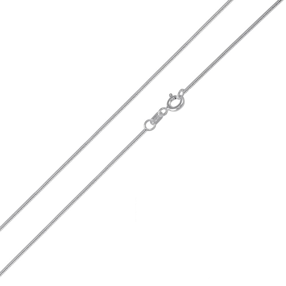 Sterling Silver 925 Snake Chain 0.8 mm Italian High Polish Round Snake Chain Z11