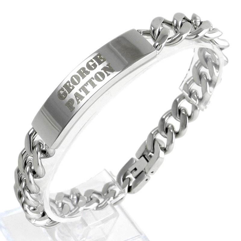 Stainless Steel 11mm Men’s 9″ Cuban Link ID Bracelet – No Engraving