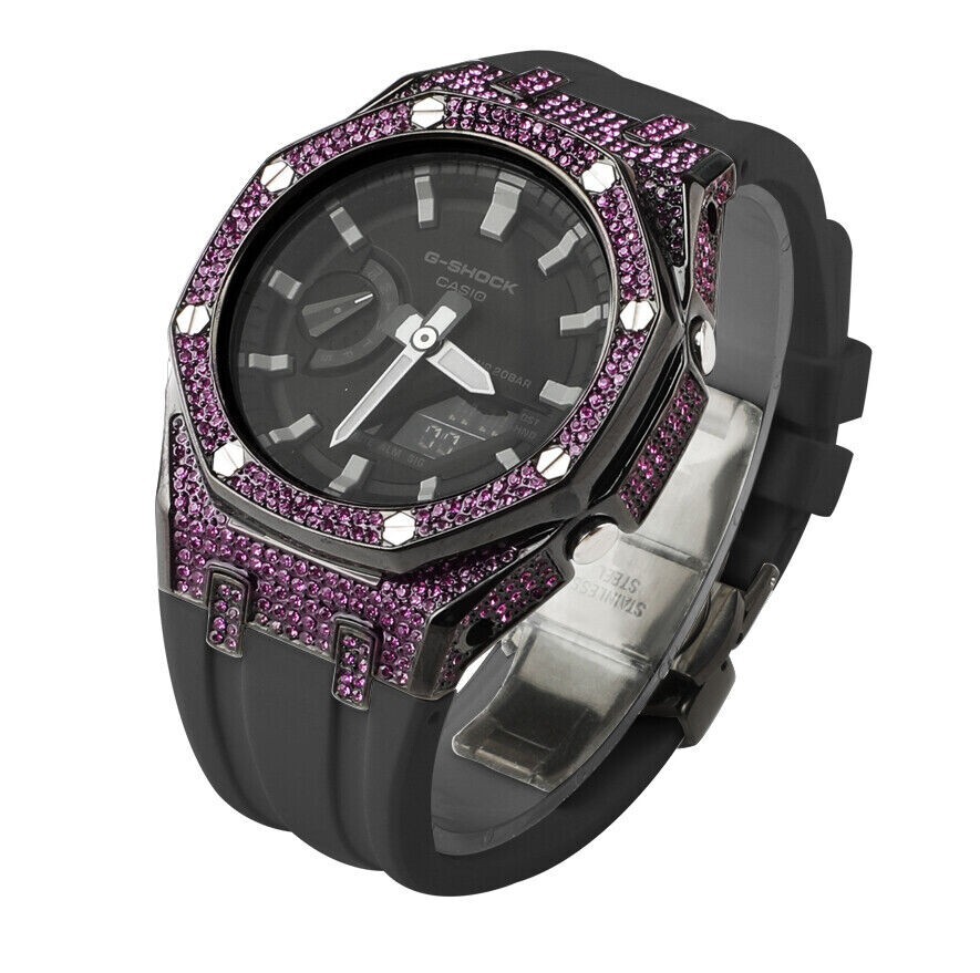 For G-Shock GA2100/2110, CasiOak Diamond MOD, Casing Only, No Watch.
