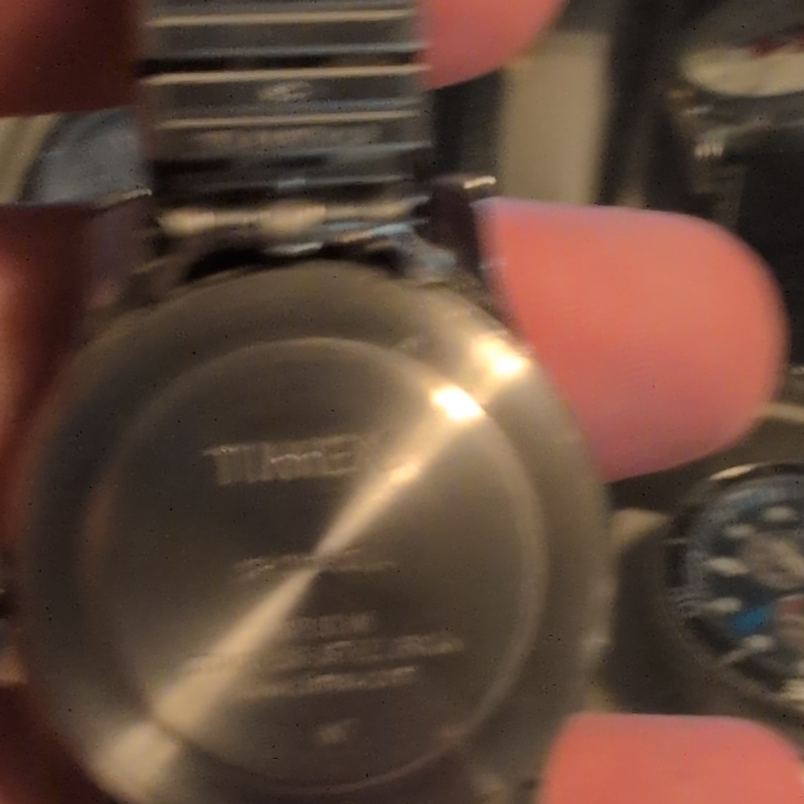 Timex Indiglo Quartz Analog Wristwatch Black Dial Day/Date 30m Two-Tone
