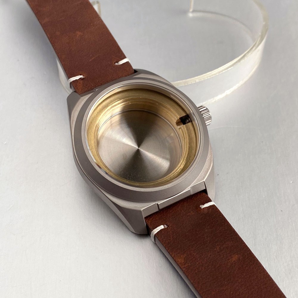 20ATM Retro 40mm Titanium Watch Case Sapphire Glass Fit NH35 ETA2824 Miyota 8215