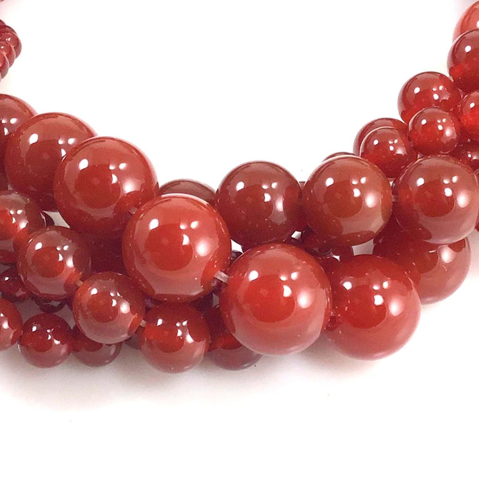 Natural Red Carnelian Spacer Round Bead 15″ 3mm 4mm 6mm 8mm 10mm 12mm Wholesale