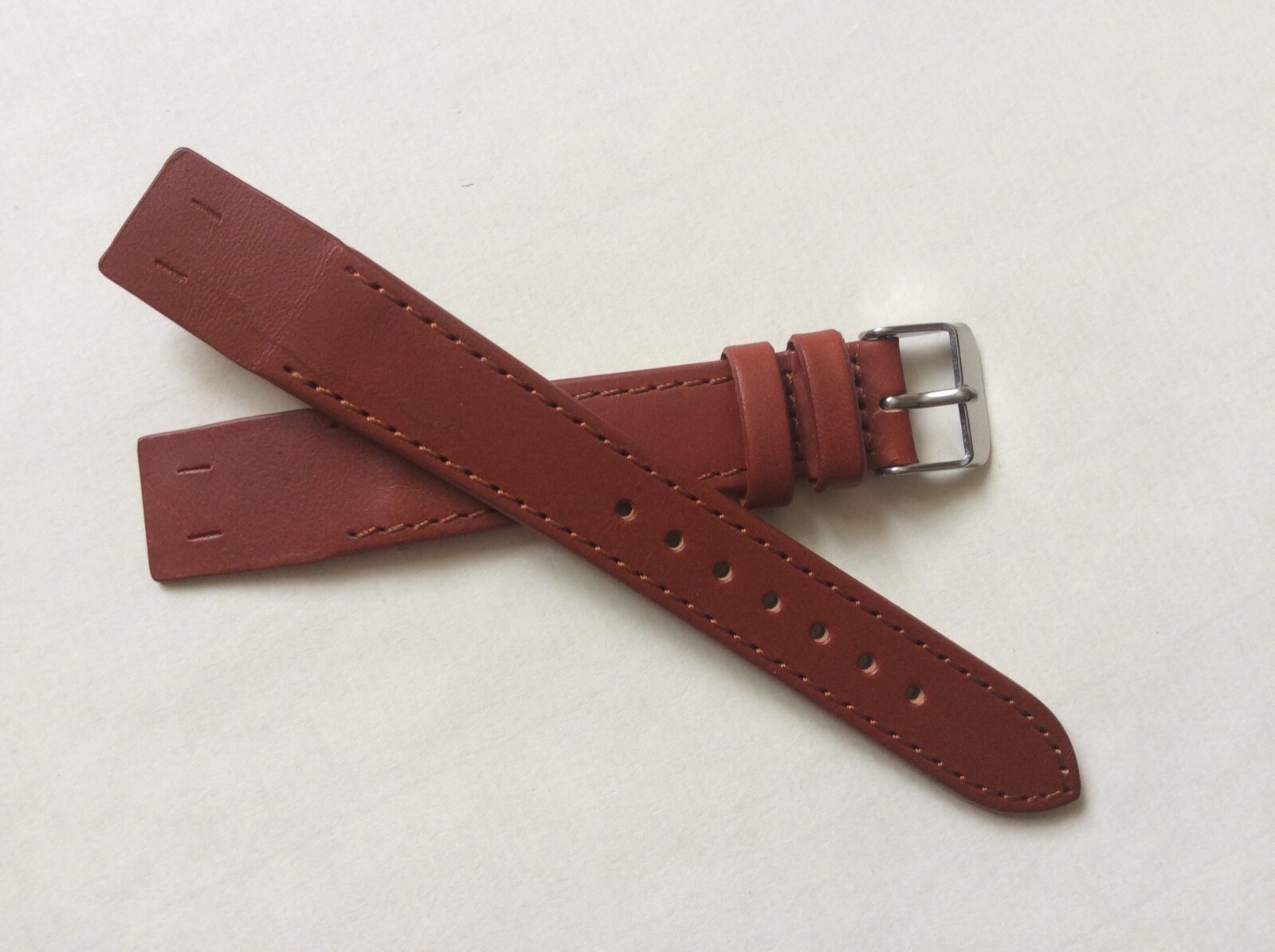 Genuine Leather Strap for Fixed Lops 18mm Black, Brown Watch Band Open Ends ITWS
