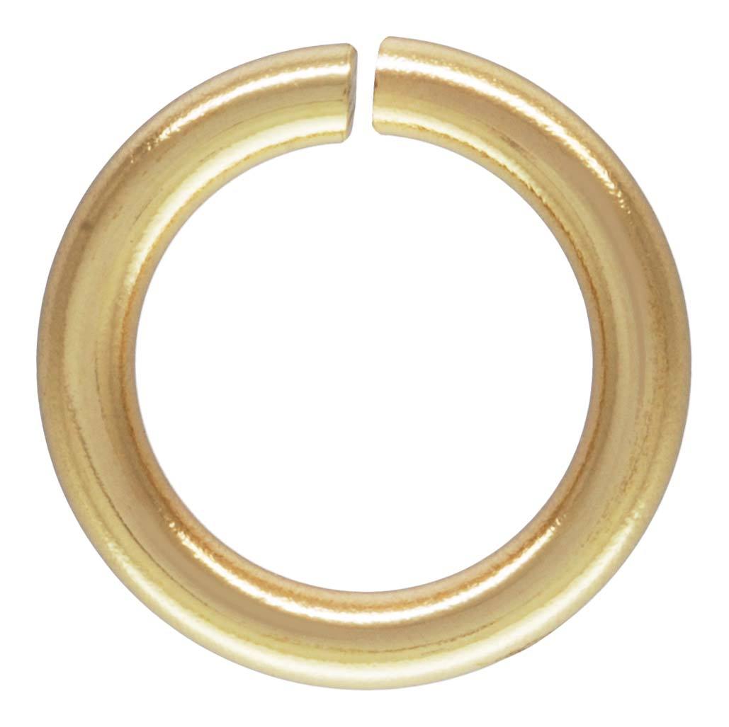 14K Solid Yellow Gold Round Open Jump Ring 20 Gauge 0.80mm Thickness Chain Ends
