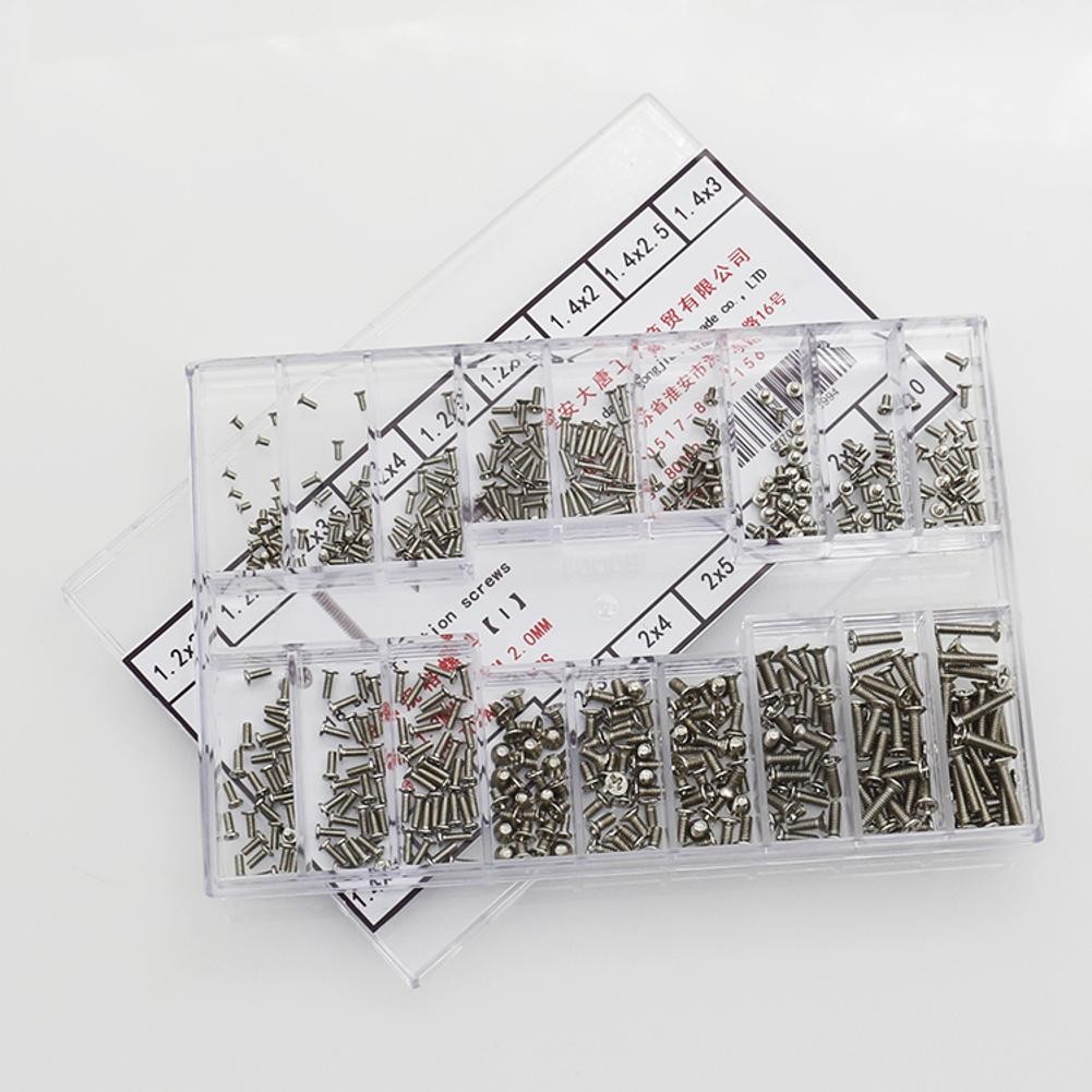 18 Different Sizes Silver Mini Steel Screws For Watch Back Case Or Eyeglasses A
