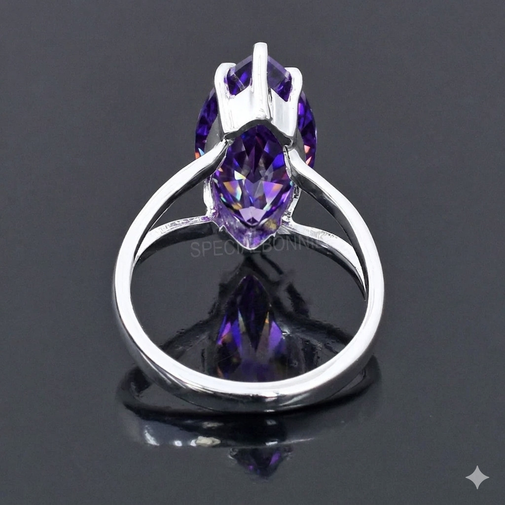Elegant 3 Ct Certified Purple Diamond Solitaire Ring-Great Shine-Tariffs FREE