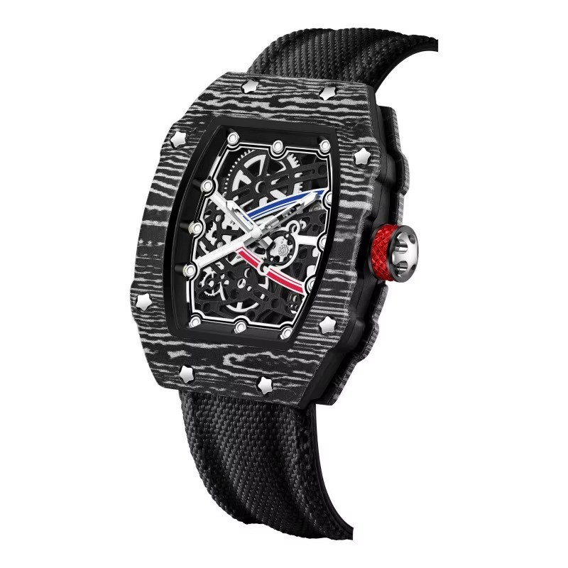 Ultra-Thin Wine Barrel Shaped Quartz Watch Nylon Strap Waterproof Casual Watch
