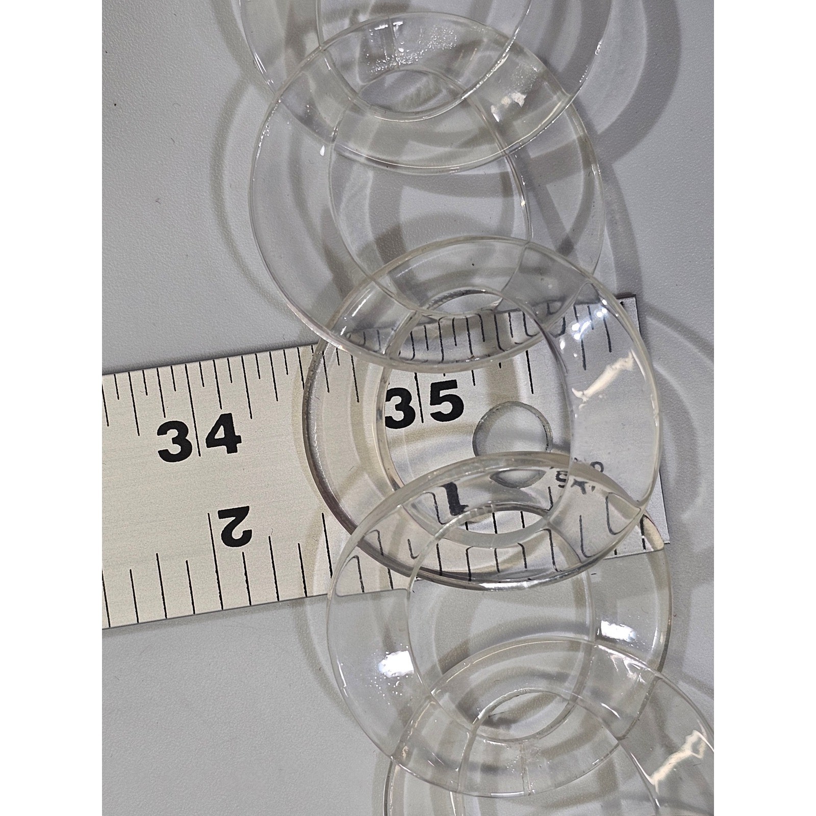 Sequin Lucite Acrylic Clear Link Statement Necklace Women 42″ 8600N Chunky Bib