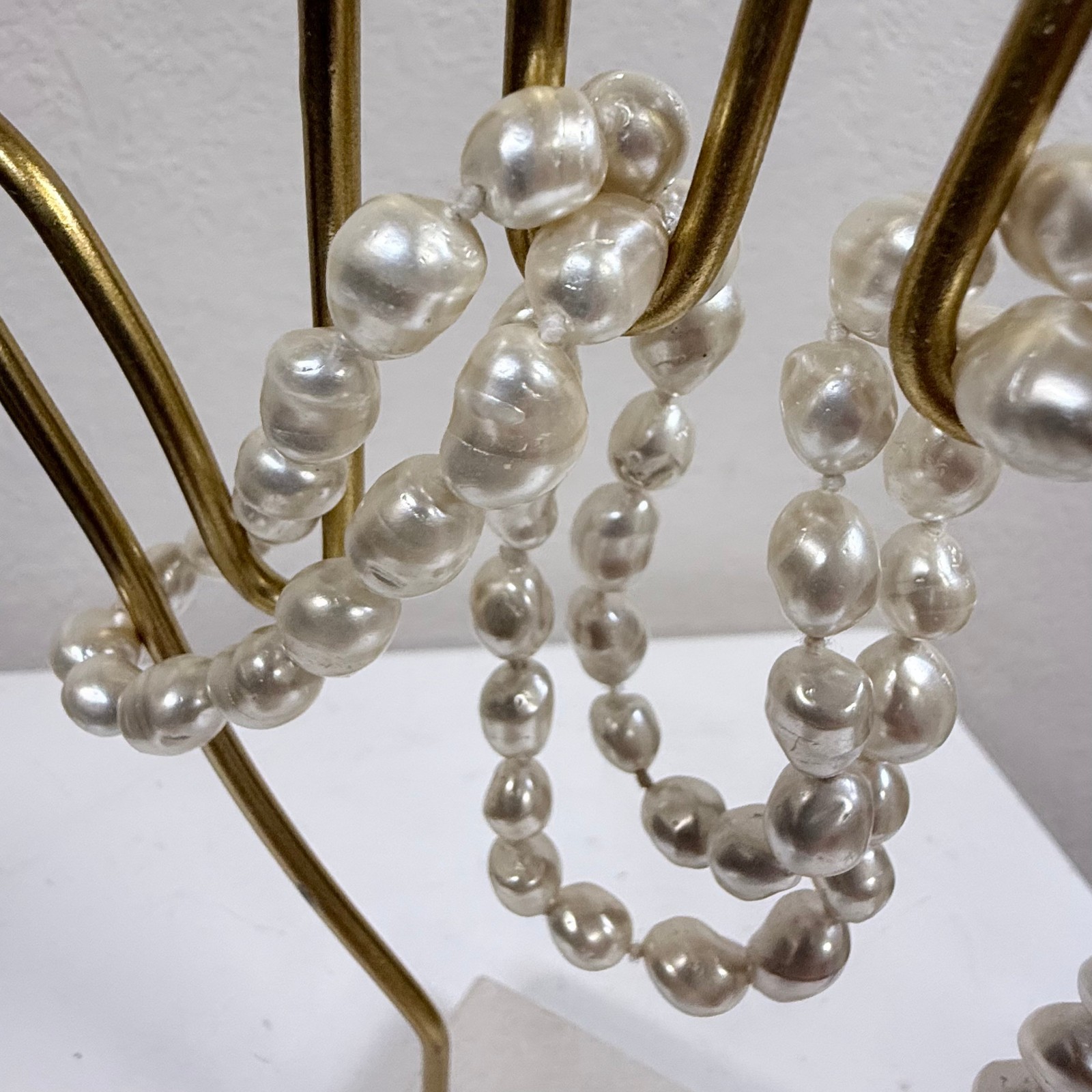 Vintage Continuous Knotted Baroque Freshwater Pearl Strand Necklace