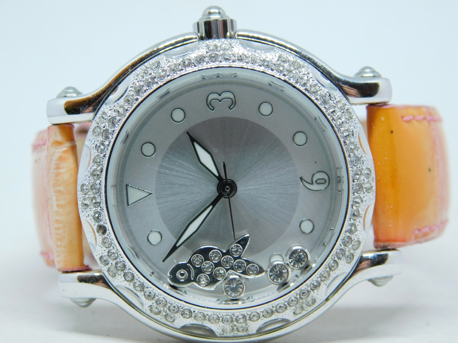 Vera Pelle Genuine Leather Silver Tone Quartz Analog Ladies Watch