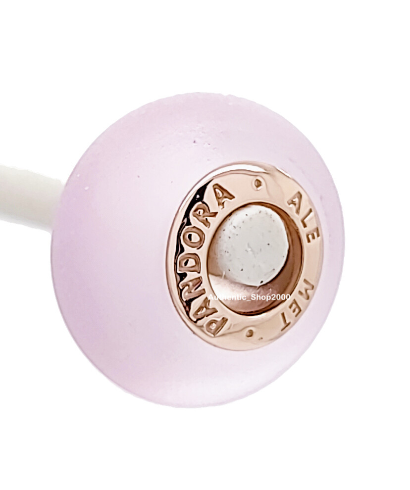 New 100% Authentic PANDORA Roses Gold Matte Pink Murano Glass Charm 789421C00