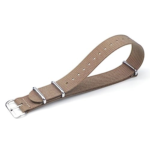 Premium Military Ballistic Ribbed Nylon Watch Straps 18mm 19mm 18MM blonde