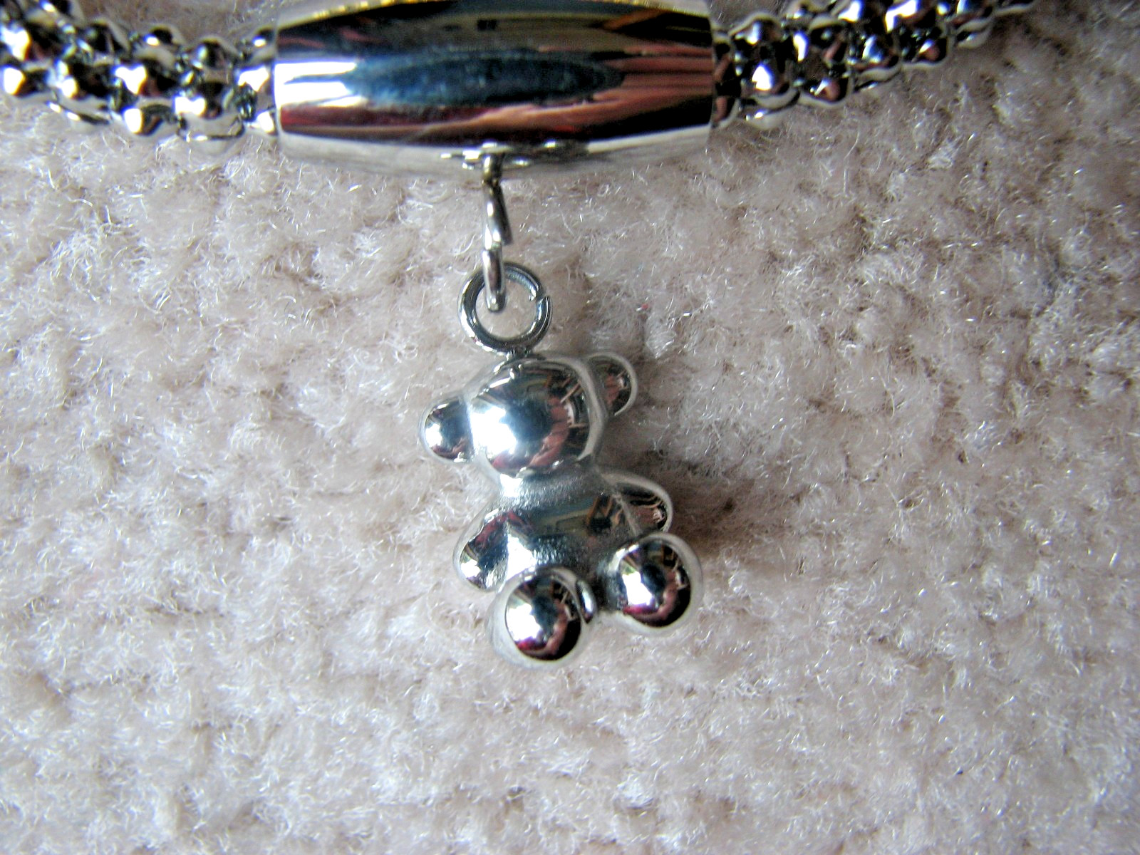 TOUS Metal Bear Necklace and Earrings Dangle Jewelry Silver/gold Tone