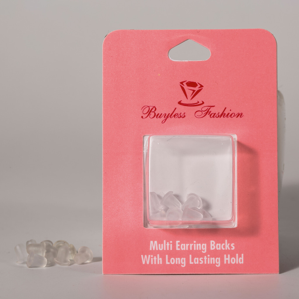 Buyless Fashion Earring Push Backs 6 Pairs Security Rubber Backs