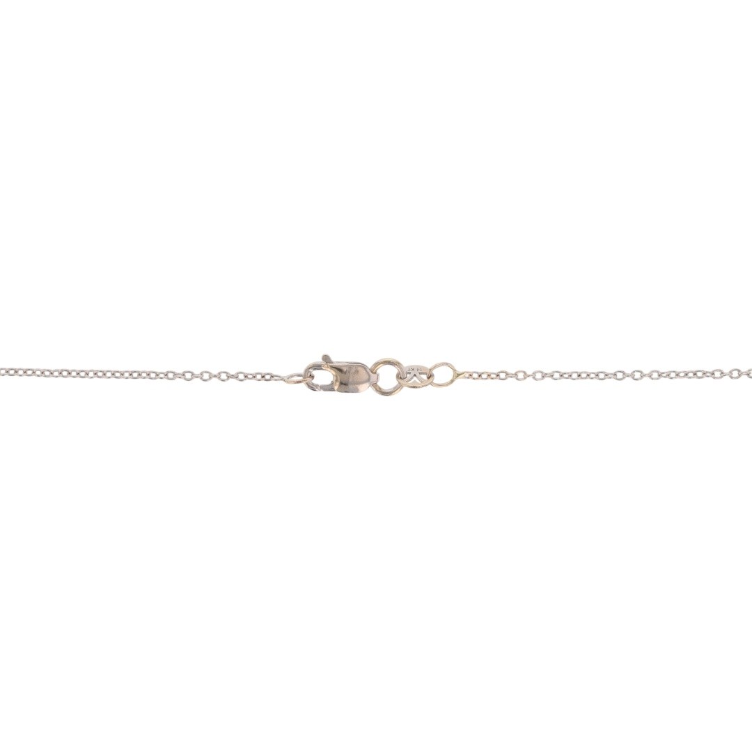 Le Vian 1mm Cable Link Chain 18″ Necklace 14k White Gold 1.24 Grams