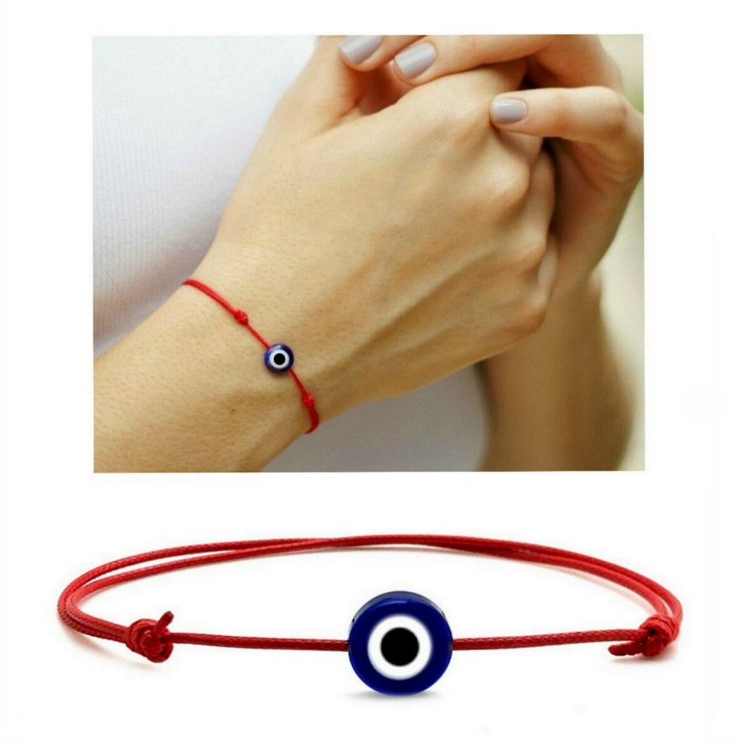 EVIL EYE BRACELET Red String Surfer Good Luck Protection Men Women Adjustable