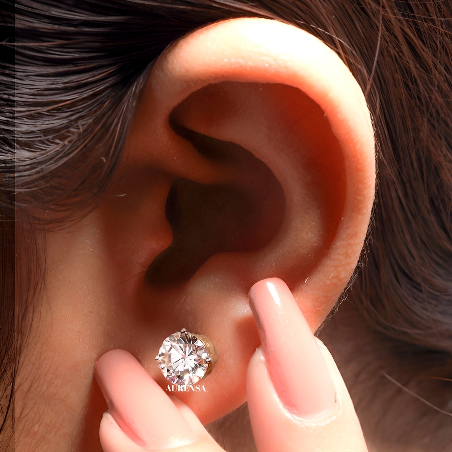 2.00 CTTW Round Lab-Grown Diamond Stud Earrings in 14K Yellow Gold