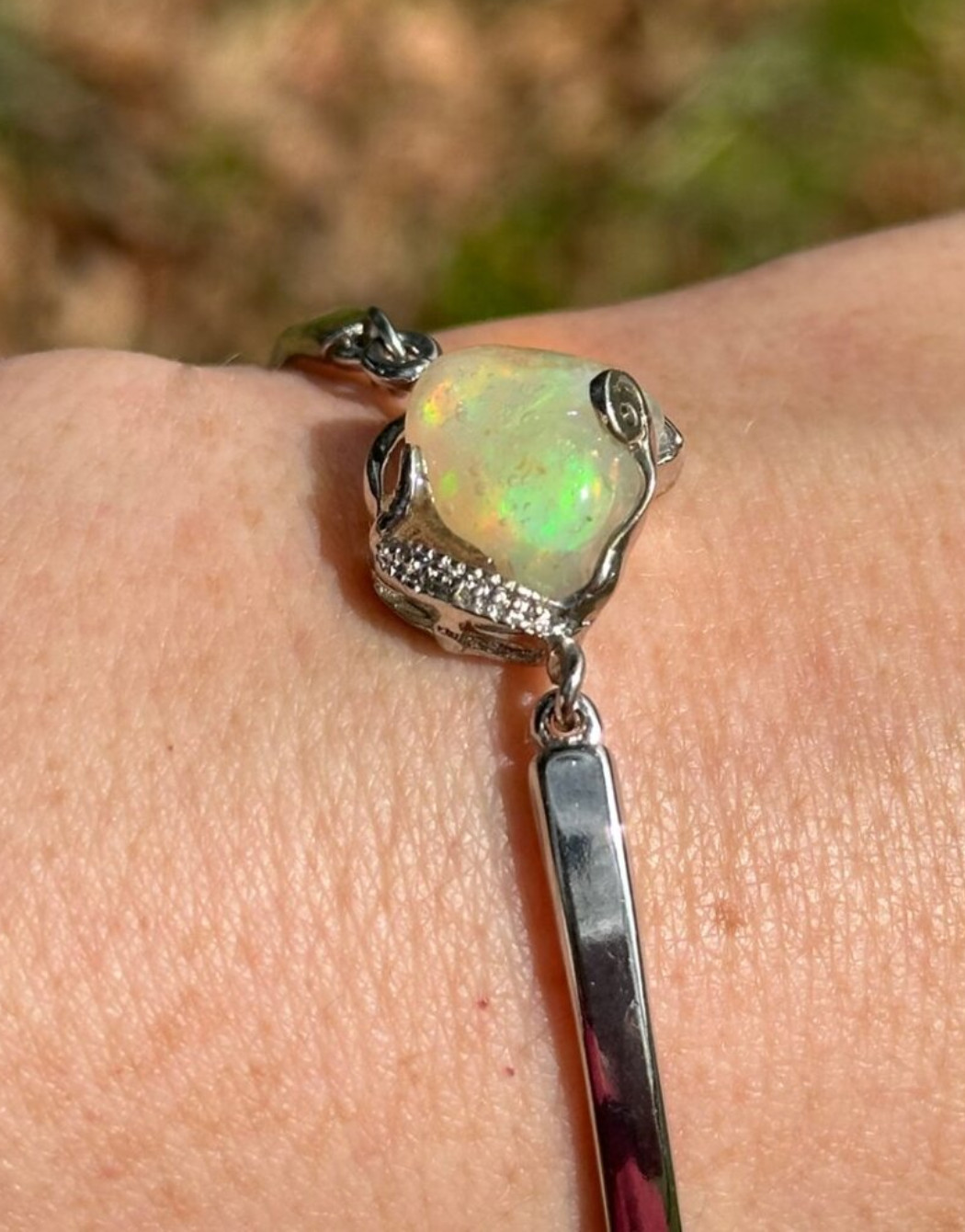 Vintage Opal Adjustible Cuff Bracelet
